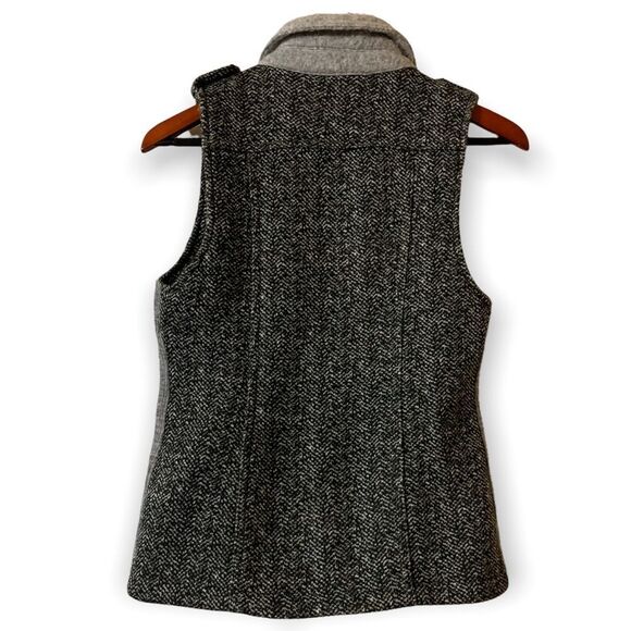 Hem & Thread asymmetrical design zip up vest Size women’s Small / Black & Grey - Picture 2 of 9
